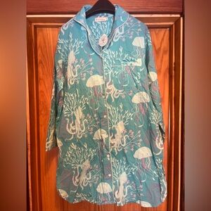 MAHOGANY Blue Octopi Nightshirt New Size Small S Blue Pajamas